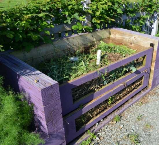painted compost bin