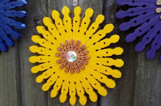 Clothespin Flowers Craft