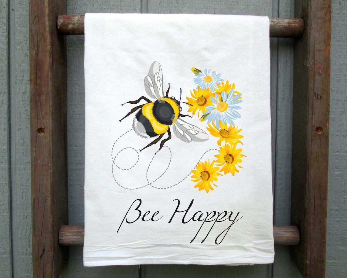 bee kitchen towel