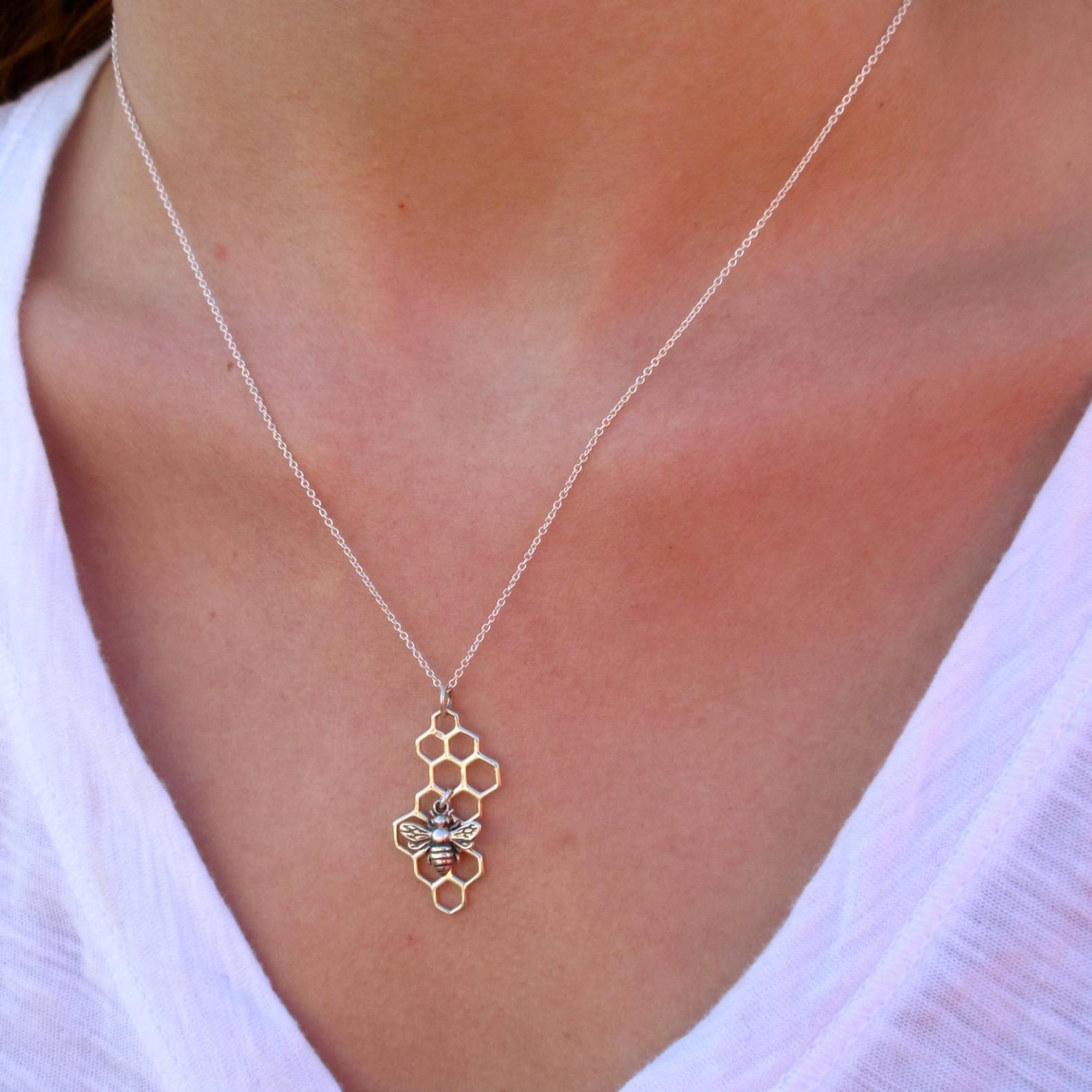 honeycomb necklace