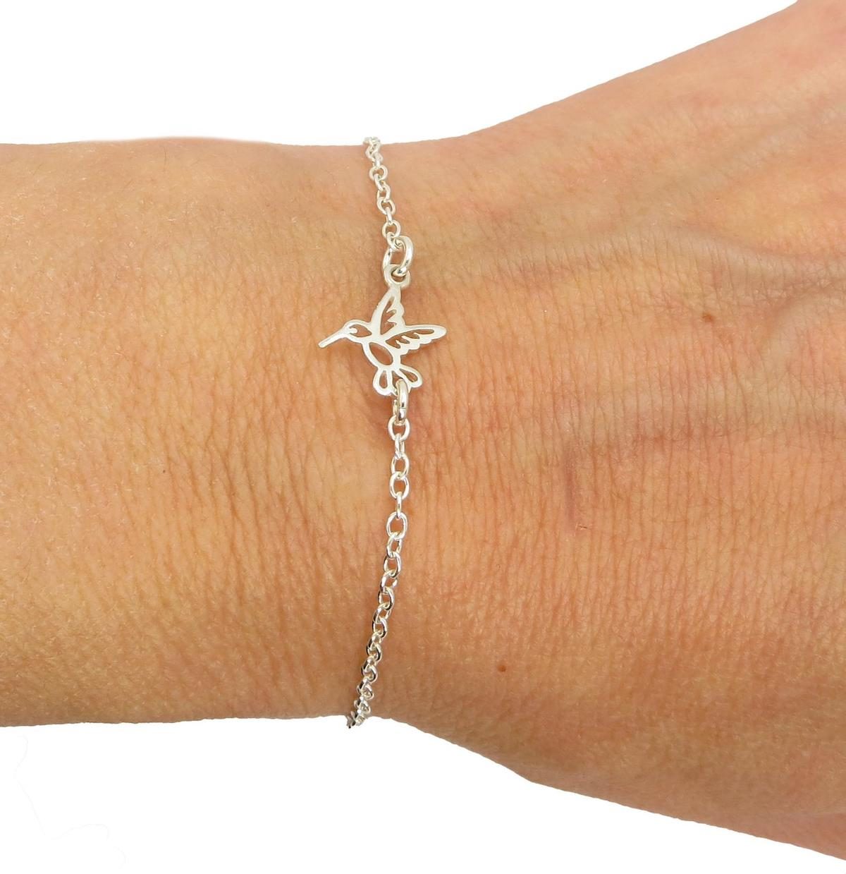 hummingbird silver bracelet