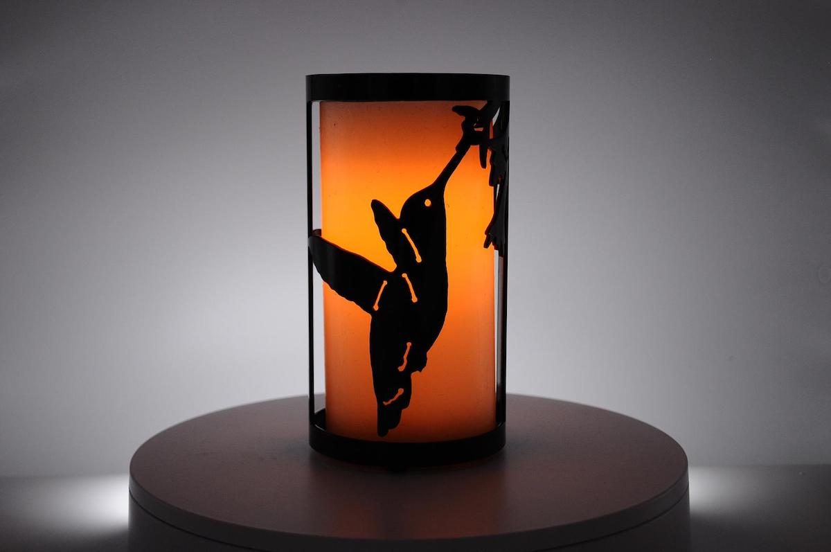 hummingbird candle holder