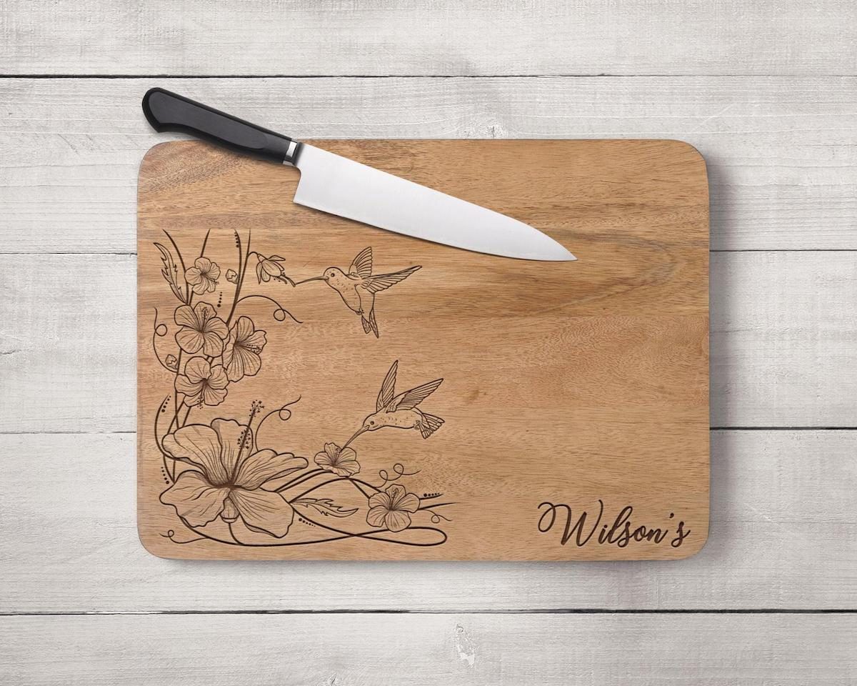 hummingbird cutting board