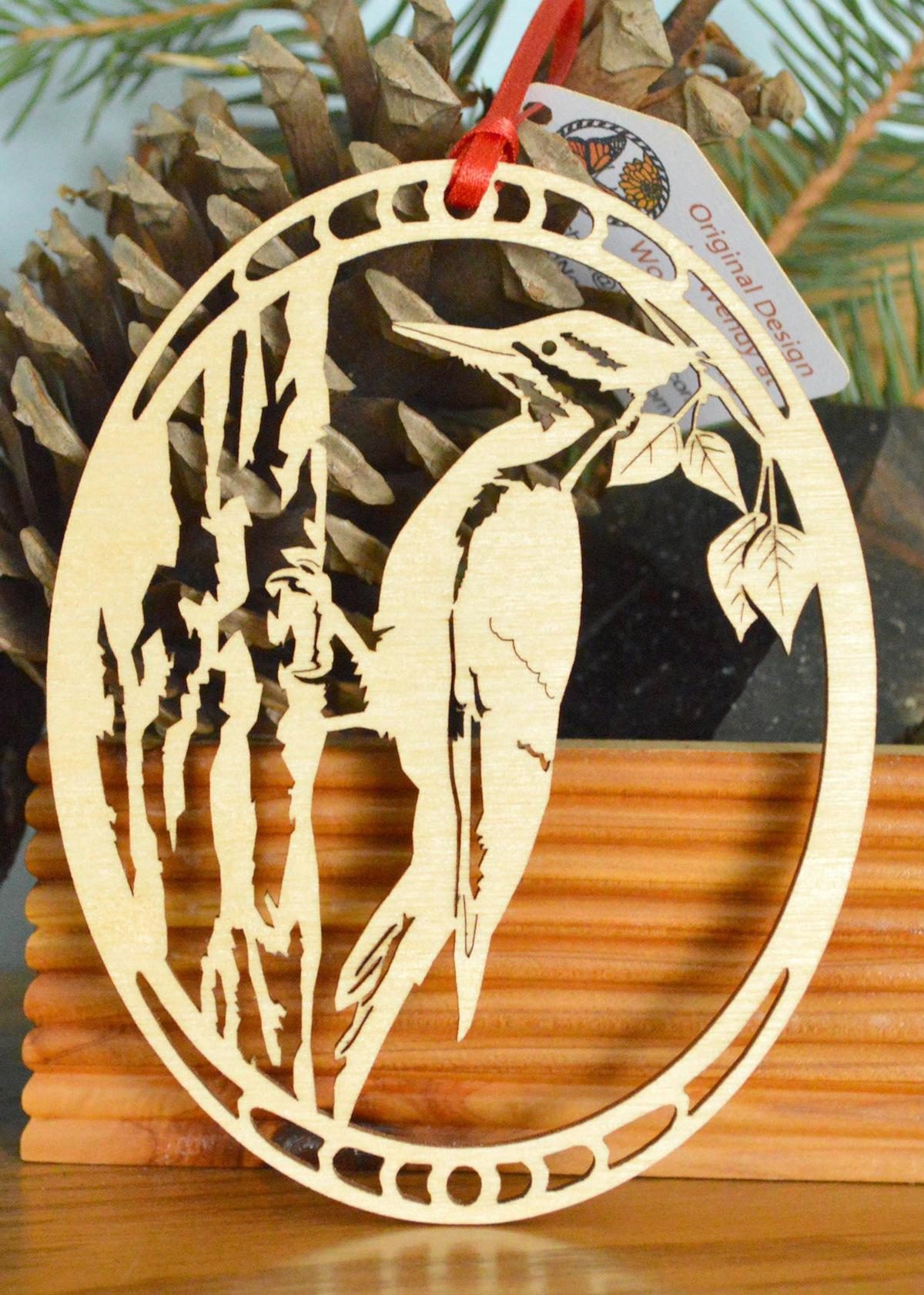 pileated woodpecker ornament