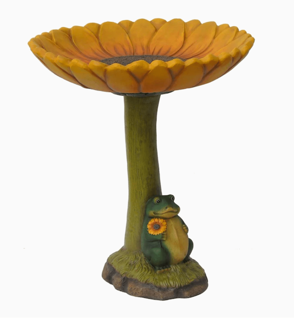 sunflower birdbath