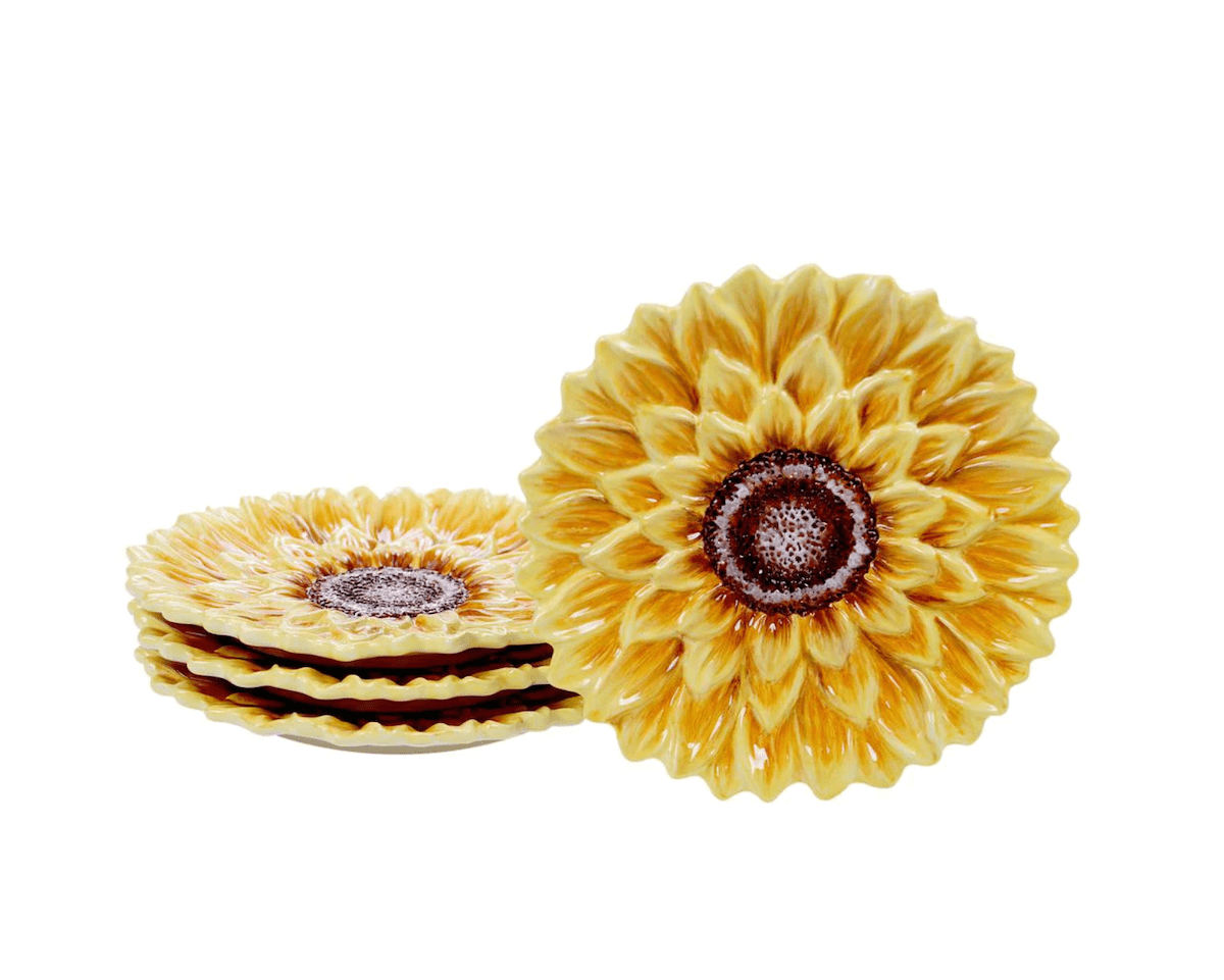 sunflower dessert plates