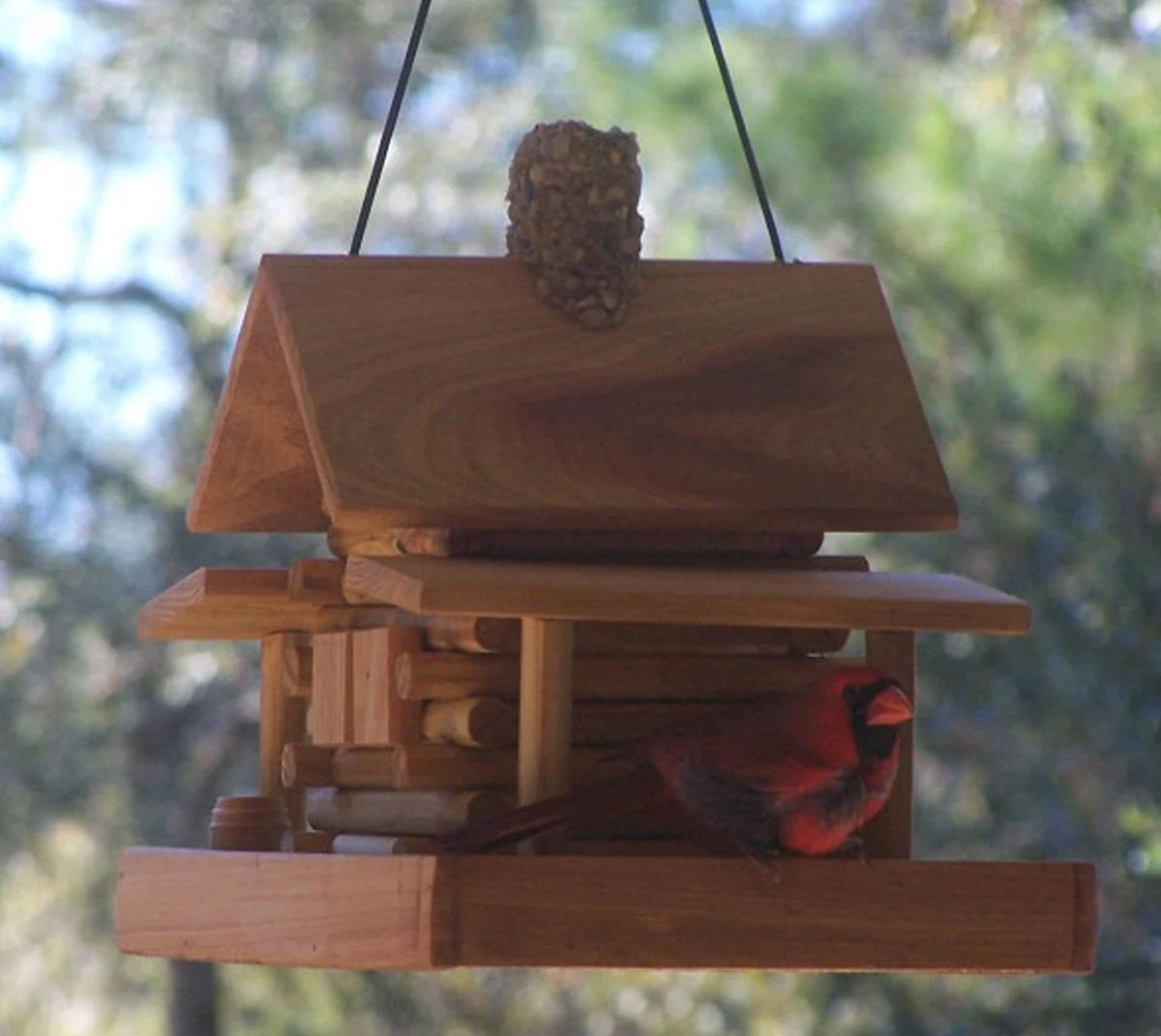 Log Cabin Bird Feeder