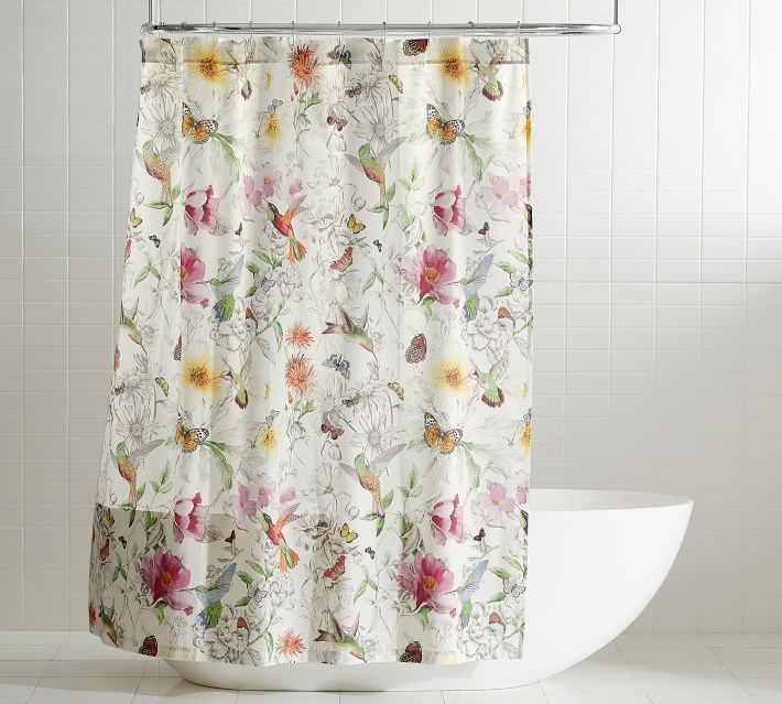 Hummingbird Organic Shower Curtain O