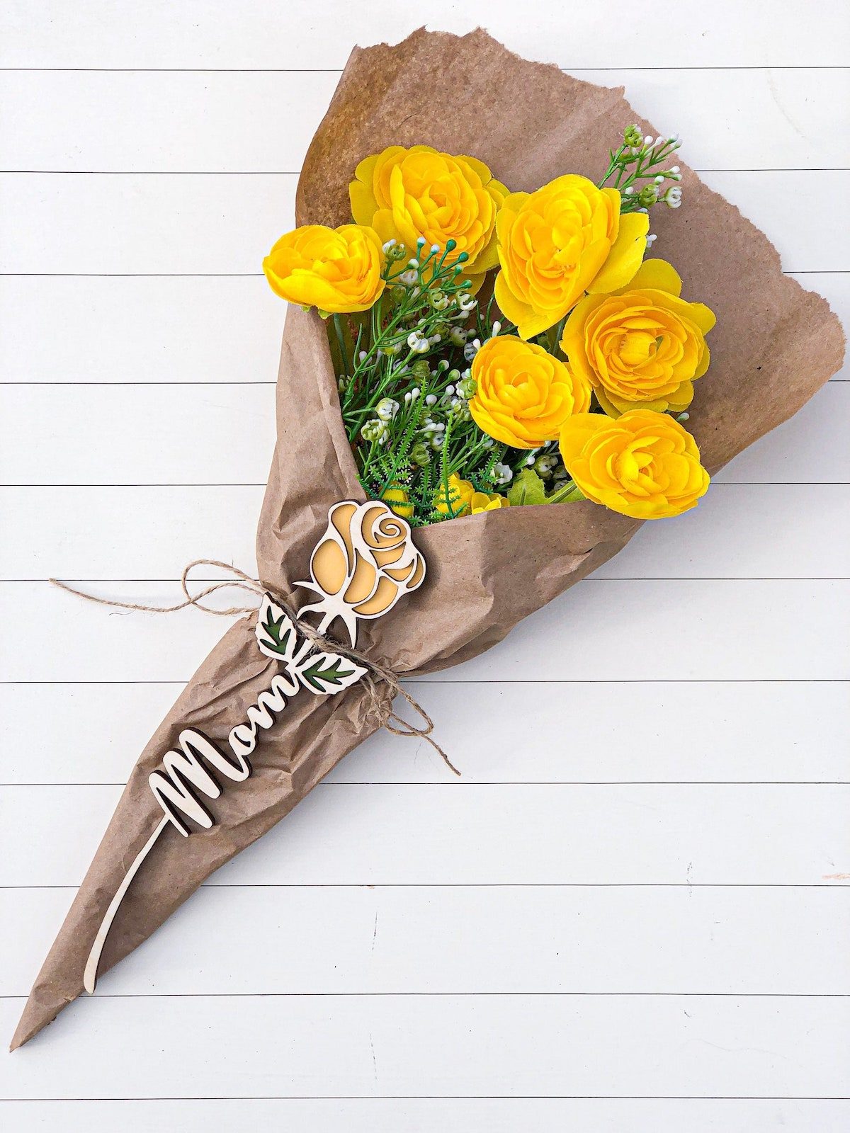 wooden rose gift