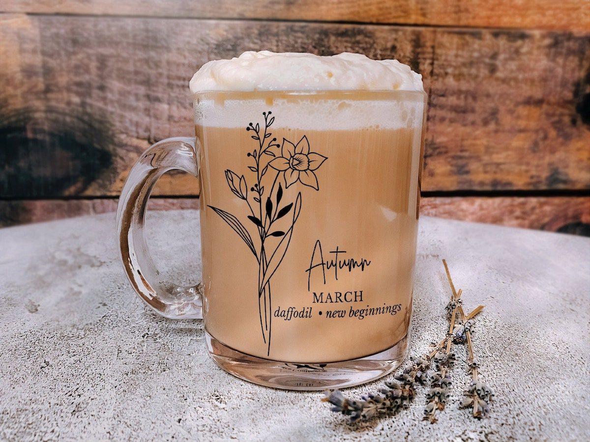 march birth month flower mug