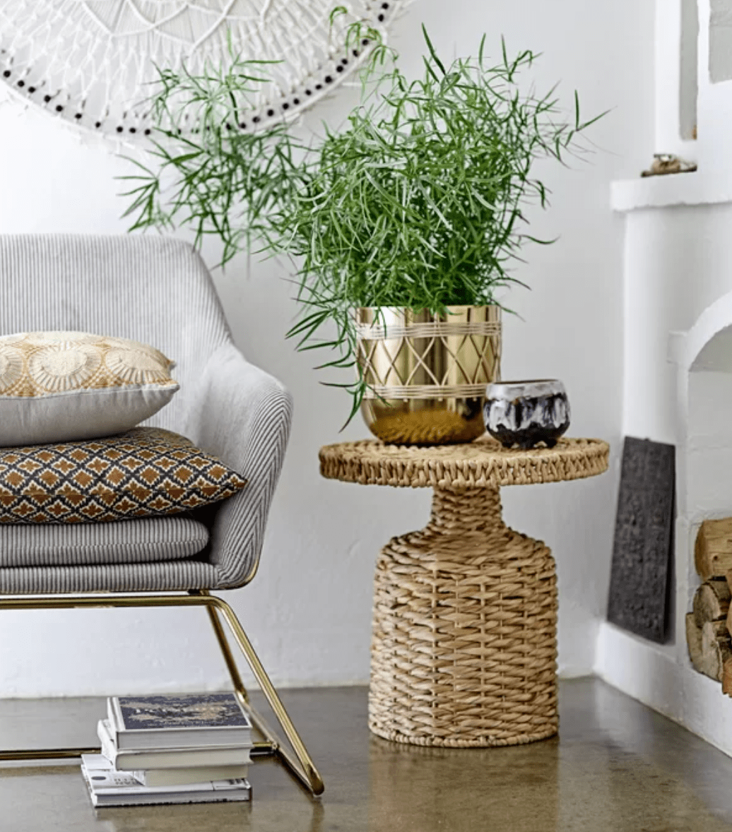 wicker end table
