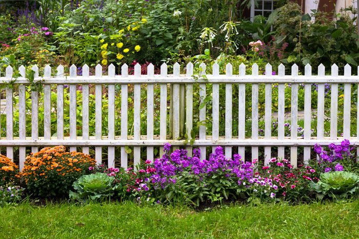 Rustic White Picket Fence