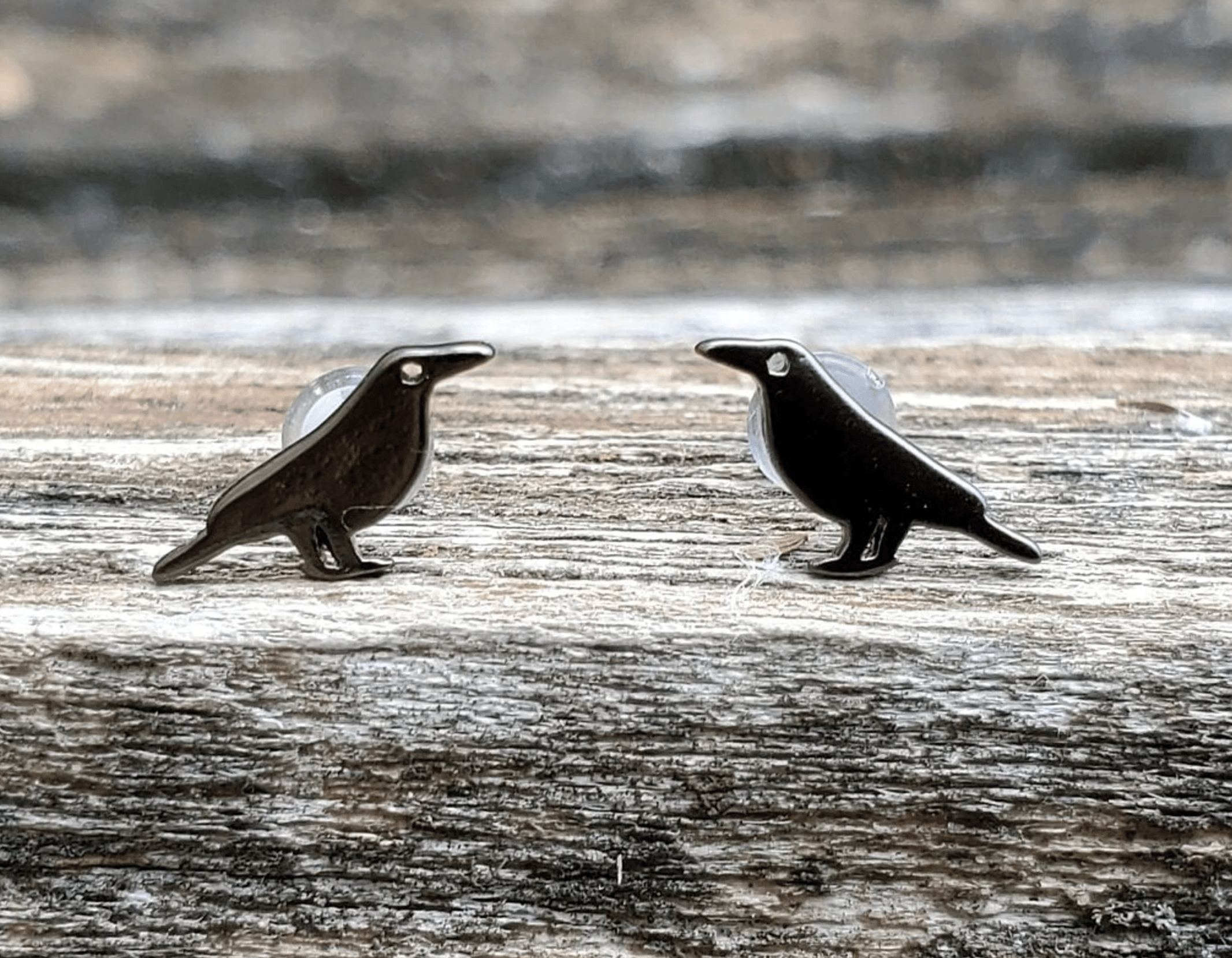 crow earrings