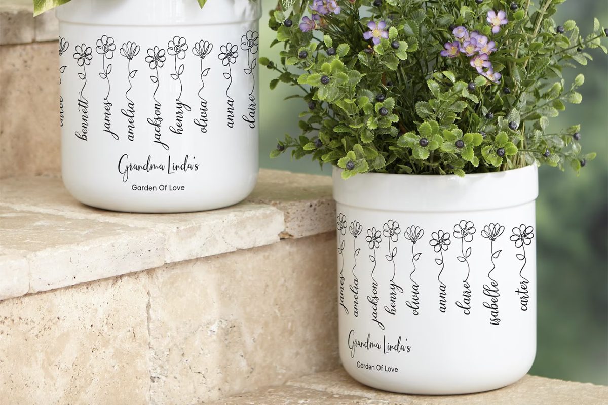 Garden Of Love Personalized Outdoor Flower Pot Ecomm Etsy.com