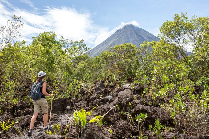 Woman Hiking Arenal 1968 Trail