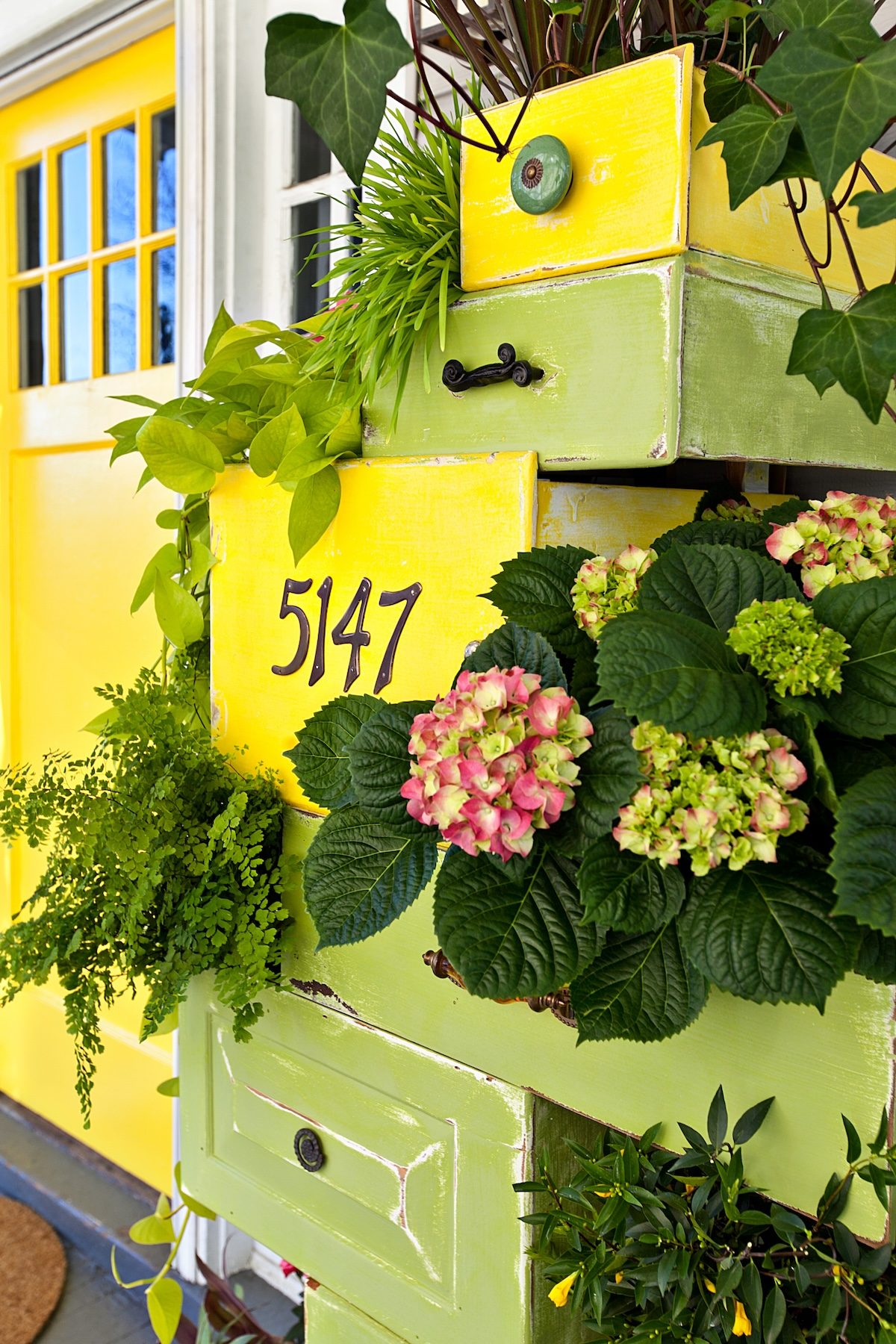 recycled dresser drawer garden project