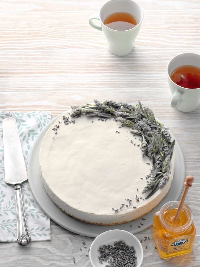 lavender cake and tea